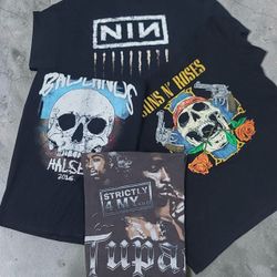 NIN TUPAC AND MUSIC BAND T-SHIRT RR#07