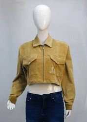 CR02266 Upcycled Carhartt Corduroy Cropped Jackets