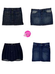 Y2K signature denim mini skirt
