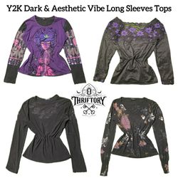 Y2K Dark & Aesthetic Vibe long Sleeve Tops TY-158
