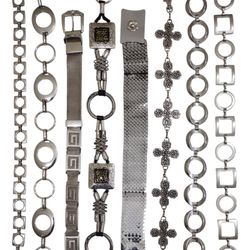 Y2K Silver Chain Belts