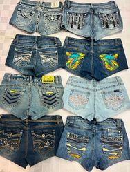 R506 Ladies Upcycled Embellished Sexy Shorts