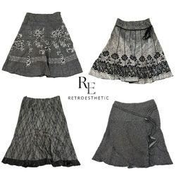 Y2K Gothic Vibe Girl Maxi Skirt RE-3607
