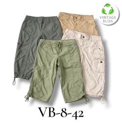 VB-8-42 Y2k Cargo Capri Pants 8 piece