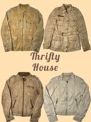 Y2K Retro Leather  Moto Jackets(TH/747)