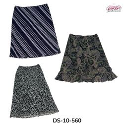 Jupes midi imprimées pour femmes (DS-10-560)