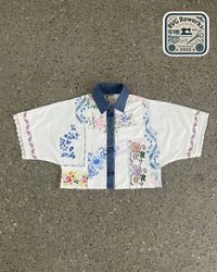 Upcycled Table-Cloth Patchwork Shirt