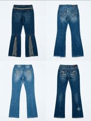 Vintage Y2K Distressed Flare & Bootcut Jeans Bundl..