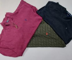 Ralph Lauren Sweaters – Cable Knit, 1/4 Zip, Round..