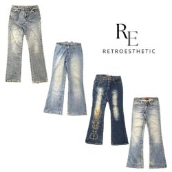Y2K Parish Hilton Era Girl Denim Jeans RE-3789