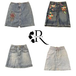 Jupe midi en denim de l'ère Y2K Cyber Girl RW-2431