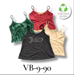 Y2k Tops Cami sem costas 7 peças