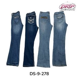 Y2K Stylish Embroidered Flare Jeans For Everyday S..