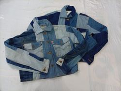 CR12484 Upcycled Levi’s Cropped Denim Jackets