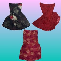 Y2K Burgundy Vampy Skirts (RSS-27)