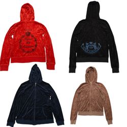 Juicy Couture Velour Zip-Up Jackets