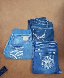 Y2K Back Embroidery Jeans