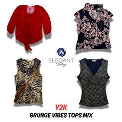 Y2K Grunge Vibes Sheer Blouses - EV0232