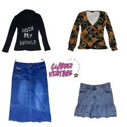 Collection It-Girl des années 2000 hauts et jupes ..