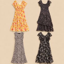 Y2K Mixed Print Dresses