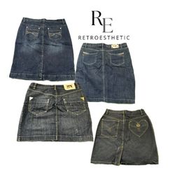 Y2K Unique Girl Denim Midi Skirt RE-3687