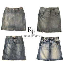 Y2K NYC IT GIRL DENIM MIDI SKIRT RE-3608