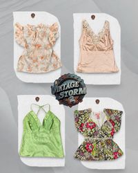 Y2K Fairy Core Poly Blouse