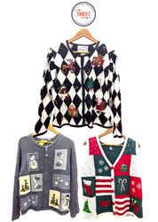 Vintage Christmas Cardigans LX515