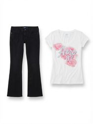 (FV-2277) Y2K Flared Jeans & Babytees Mix