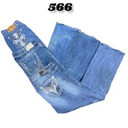 Oversize Embellishing Bootcut jeans #566.