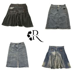 Y2K NYC IT Girl Denim midi Skirt RW-2475