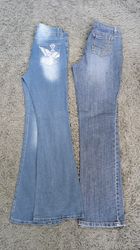 ***Y2K Flare Jeans – Detailed Stitching & Embroide..