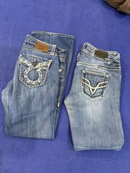 Y2k embroidery bootcut jeans ID1