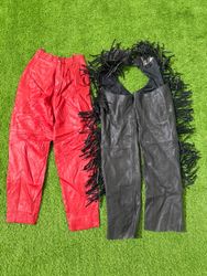 Yv1236 Leather Pants and Chaps Lot