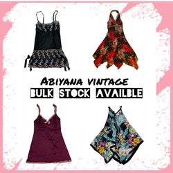 Y2K Slip Dress Mix - Black Mesh Embroidered, Red A..