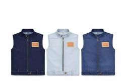 CR1289 Upcycled Denim Moto Vest