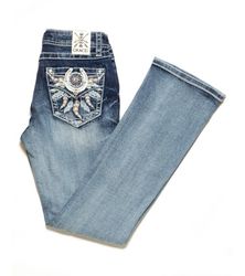 Y2K bootcut embroidery/ embellished jeans