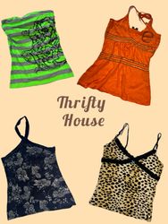 Vintage Y2K Graphic Cami Tops Mix(TH/609)