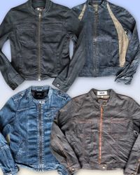 Denim Zipper Fitted jacket 14 pieces