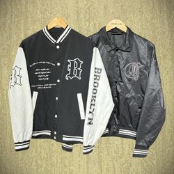 Vintage Baseball Nylon Varsity Jacket (FNC:10)