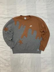 Upcycled Nike Star Drip Crewneck (Dc-09-104)