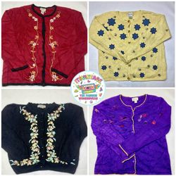 Embroidered Button Front Cardigans vr-468