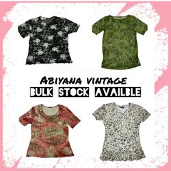 Y2K AV-148 Mesh Top Floral & Printed Lettuce Hem