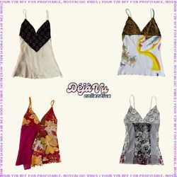 Y2K Upcycled Cami Tops