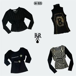 Y2K Black Gothic Mix Tops (AA-1525)