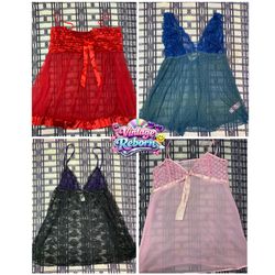 Y2K Vintage Sheer Lace Babydoll & Lingerie Bundle ..