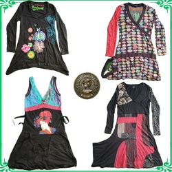 Y2K Vintage Desigual Ladies Long Dresses Retro Boh..