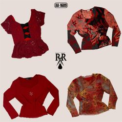 Hauts mixtes romantiques Y2K (AA-1609)