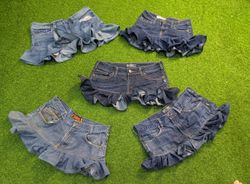 7963 - Upcycled Mini Denim Skirts