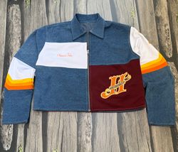 Upcycled Racing Inspired Denim Jacket
